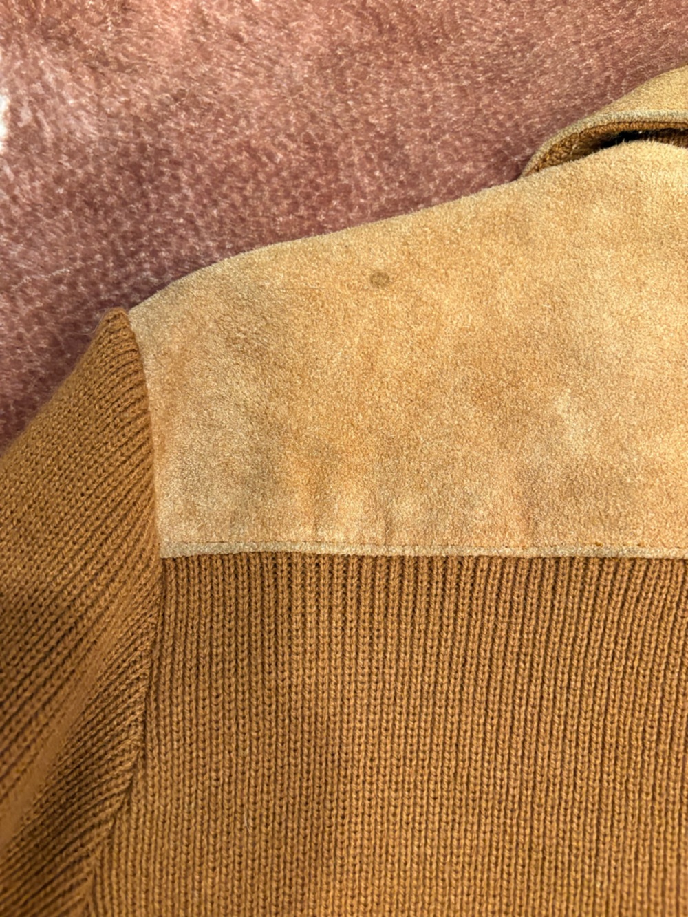 1970s suede sweater jacket western style - Picture 7 of 9